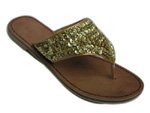 Gold Beaded Sandals