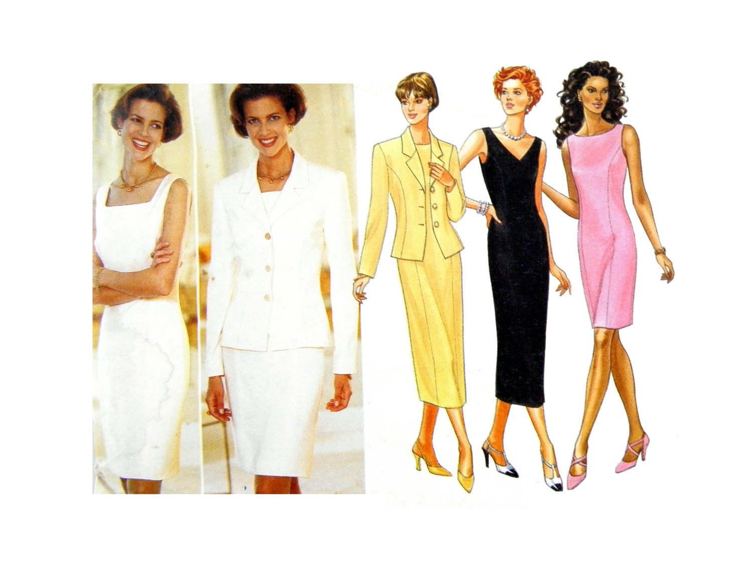 Butterick 4441 Misses' Semi-Fitted, Lined Jacket, Tapered Dress SIZE 18-22