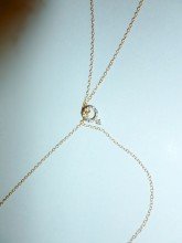 14K Gold and Genuine Diamond Love Symbol Body Necklace Jewelry for Women