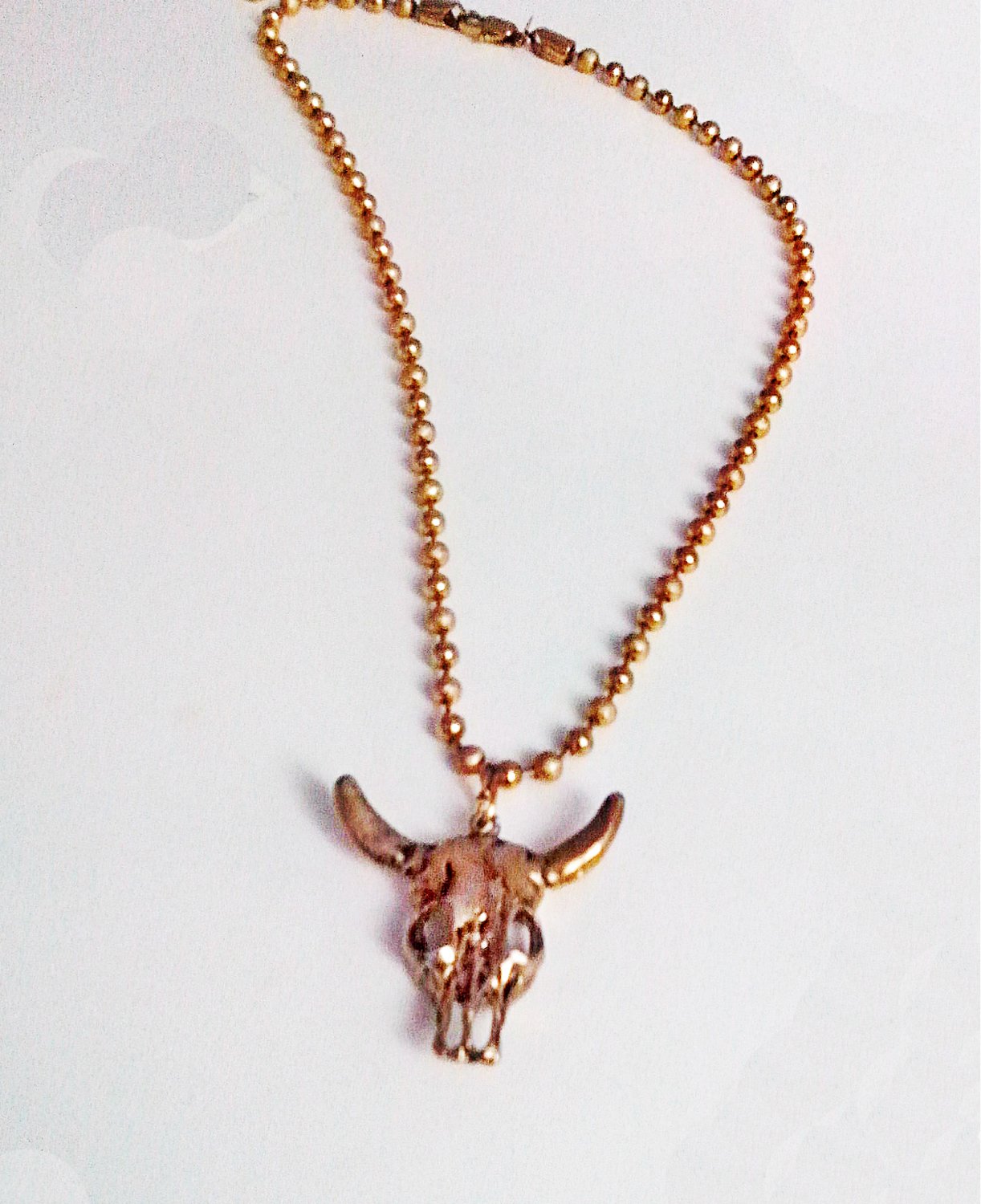 Golden Longhorn Necklace for Women
