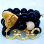 Love Bangles Trio Jewelry Set for Women in Black Onyx and Gold
