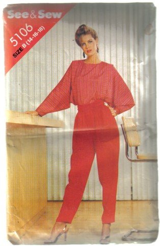 See & Sew Blouse and Pants Pattern sz 14, 16, 18