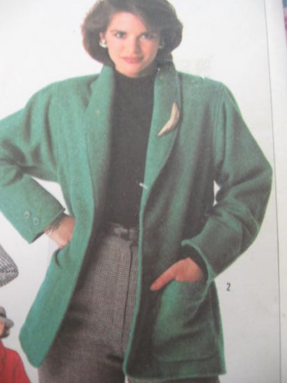 Simplicity Loose Fitting Lined Jacket Pattern Sz 18 No 7700 Uncut