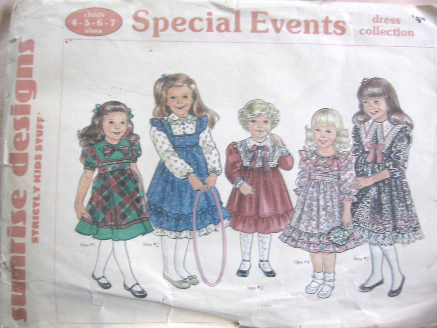 Sunrise Designs c 171 Girl's Special Events Dress Collection Size 4 5 6 7 Uncut