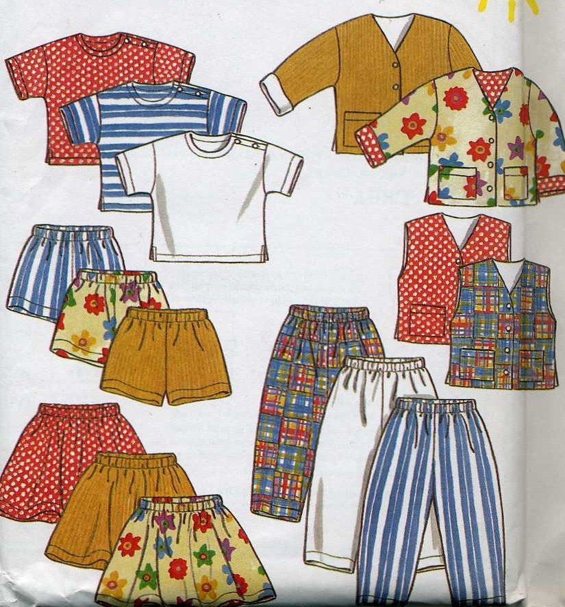 Childs Jacket, Vest, Top, Skirt, Shorts Sewing Pattern New Look 6398 Size 2 3 4 5 6 7 - Uncut