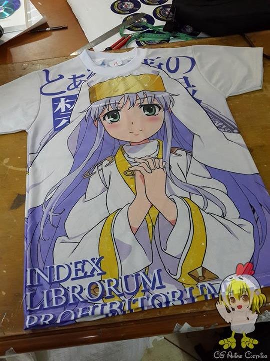 GAME T-SHIRT MANGA ANIME T-SHIRT TEES TO ARU MAJUTSU NO INDEX S M L XL 2XL