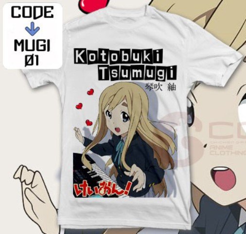 ANIME MANGA T-SHIRT TEES KOTOBUKI TSUMUGI K-ON! S M L XL 2XL