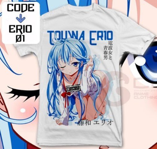 ANIME MANGA T-SHIRT TEES TOWA ERIO DENPA ONNA TO SEISHUN OTOKO S M L XL 2XL