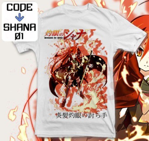ANIME MANGA T-SHIRT TEES SHAKUGAN NO SHANA S M L XL 2XL
