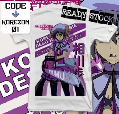 ANIME MANGA T-SHIRT TEES KOREZOM AIKAWA AYUMU S M L XL 2XL