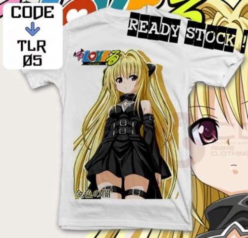 ANIME MANGA T-SHIRT TEES KONJIKI NO YAMI TO LOVE RU S M L XL 2XL