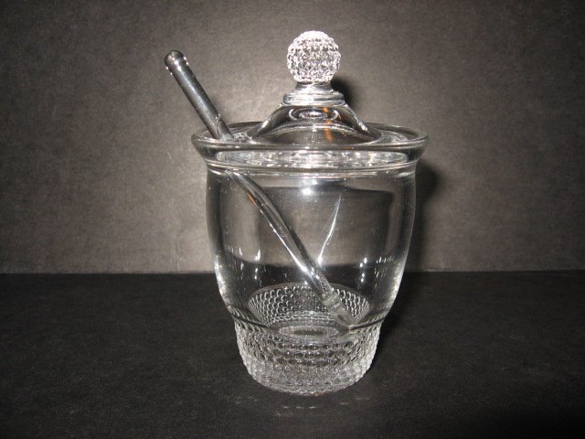 DUNCAN MILLER TEAR DROP MARMALADE JAR & COVER