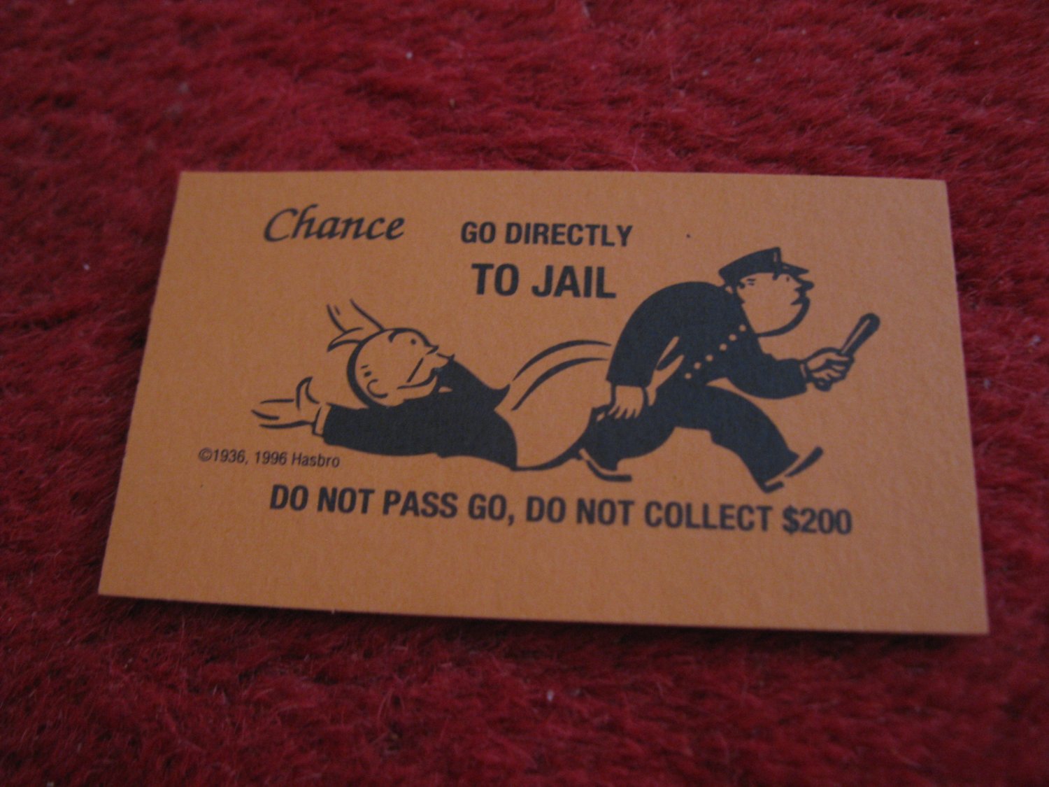Image result for go to jail card in monopoly