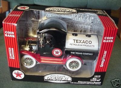 Texaco Gearbox 1912 Ford Oil Tanker Bank Goodyear MIB