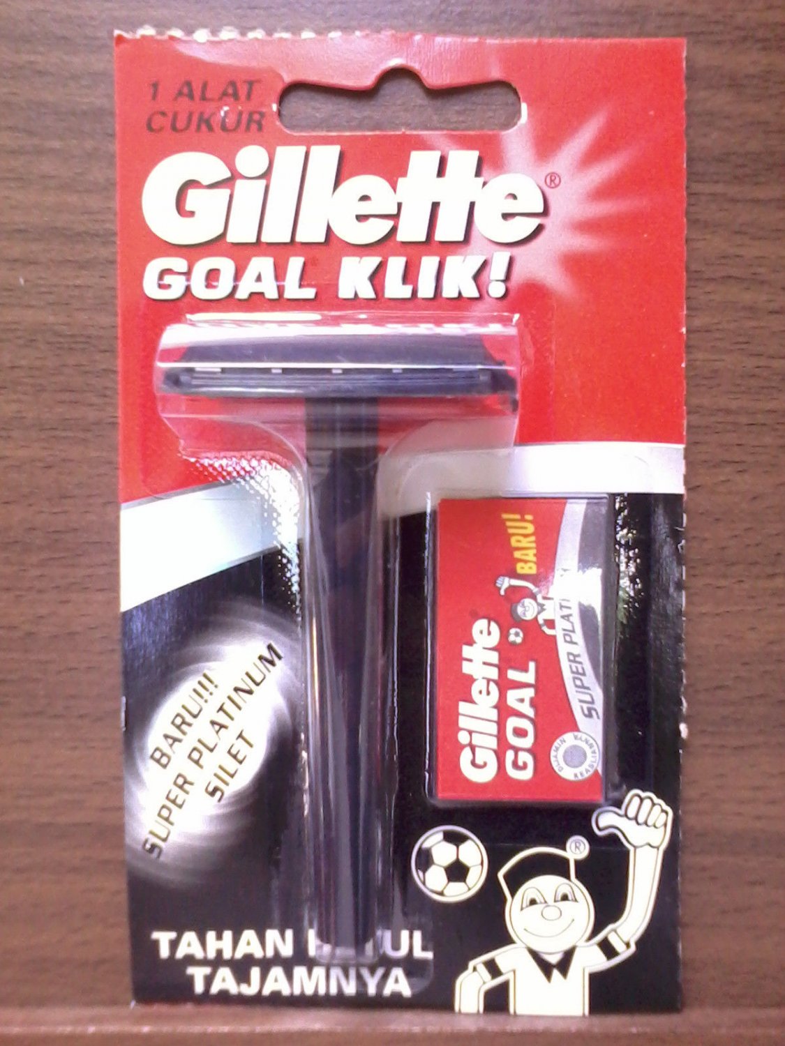 GILLETTE Goal Klik Safety Razor + 7 GILLETTE Double Edge Razor Blades