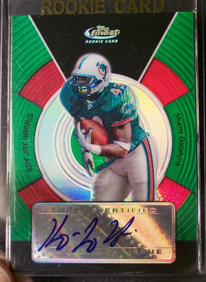 2005 Finest Green Refractor Rookie Auto Kay Jay Harris Ser# 079/199