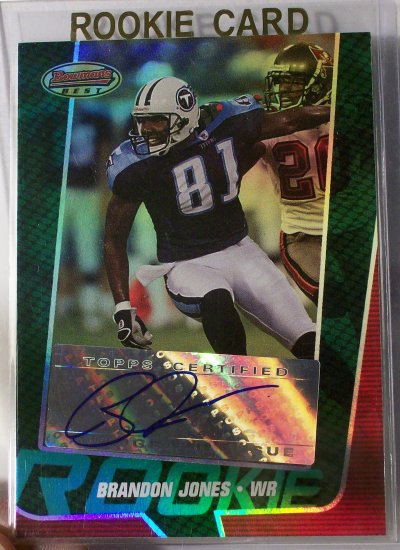 2005 Bowmans Best Rookie Auto #165Brandon Jones Ser# 003/599