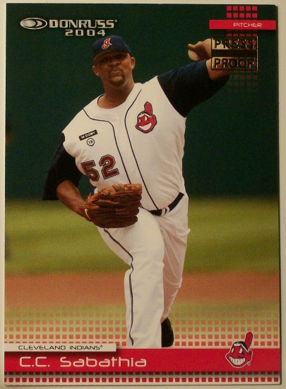 2004 Donruss, Press Proof Gold #109 C.C. Sabathia Ser# 01/25