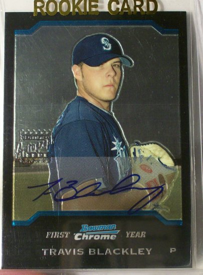 2004 Bowman Chrome Rookie Auto # 336 Travis Blackley