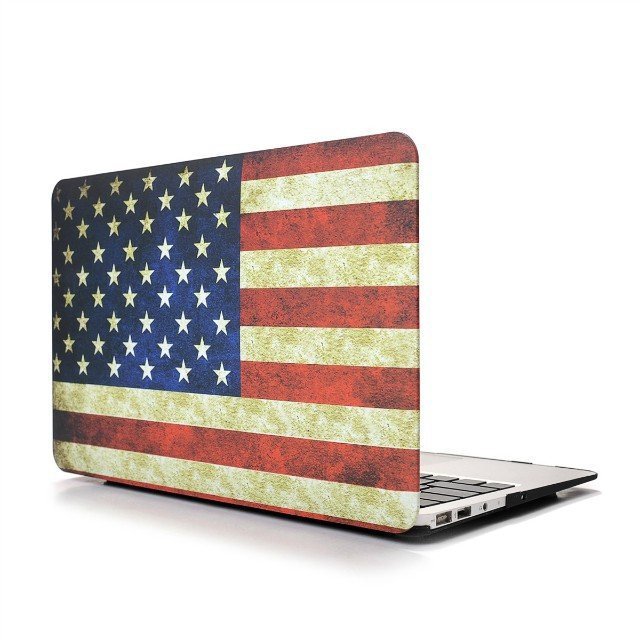 Ultra Slim USA Flag Hard Case for MacBook Air 11.6" & Free Keyboard Cover(Random)-283D