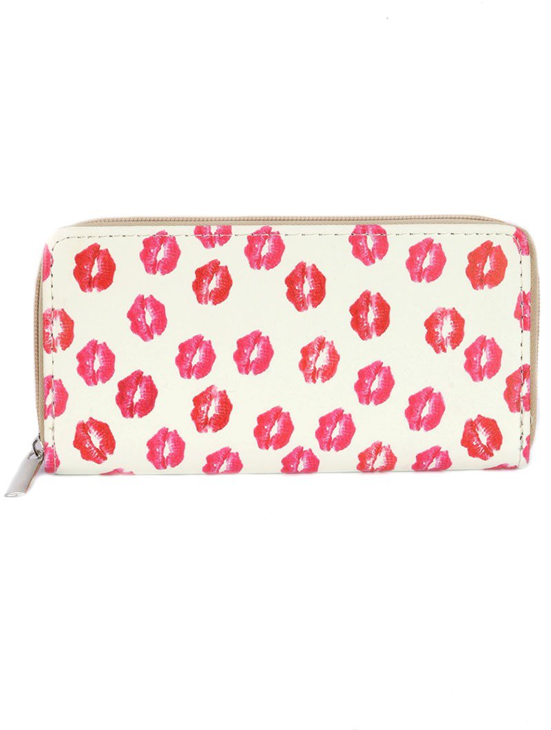 LIPSTICK KISS PRINT WALLET