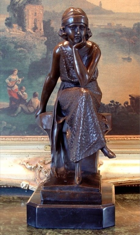 Art Deco Dancer Bronze Sculpture