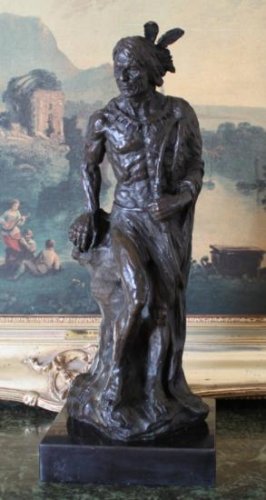 Native American Indian Bronze Sculpture