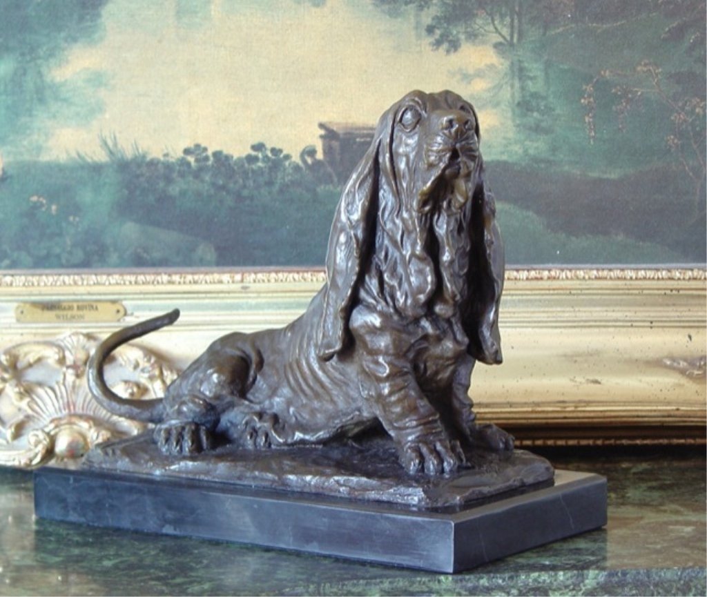 Bassett Hound Bronze Sculpture