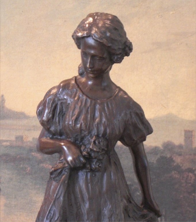 Young Victorian Bride Bronze Sculpture