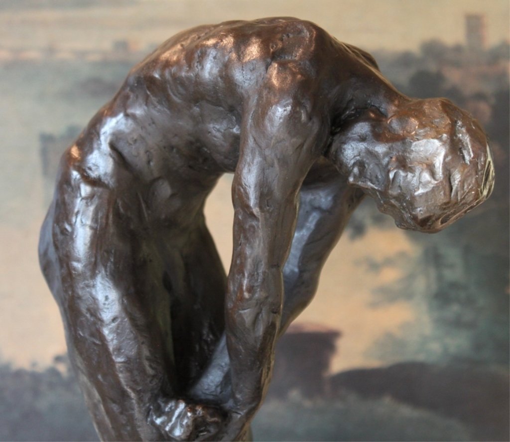 Abstract Nude Male Bronze Sculpture