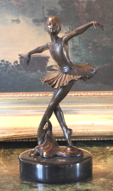 Young Ballerina Ballet Dancer Bronze Sculpture