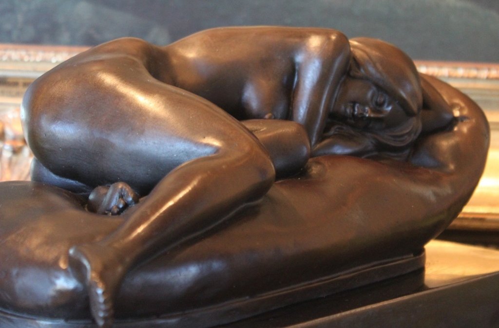 Nude Sleeping Woman Bronze Sculpture