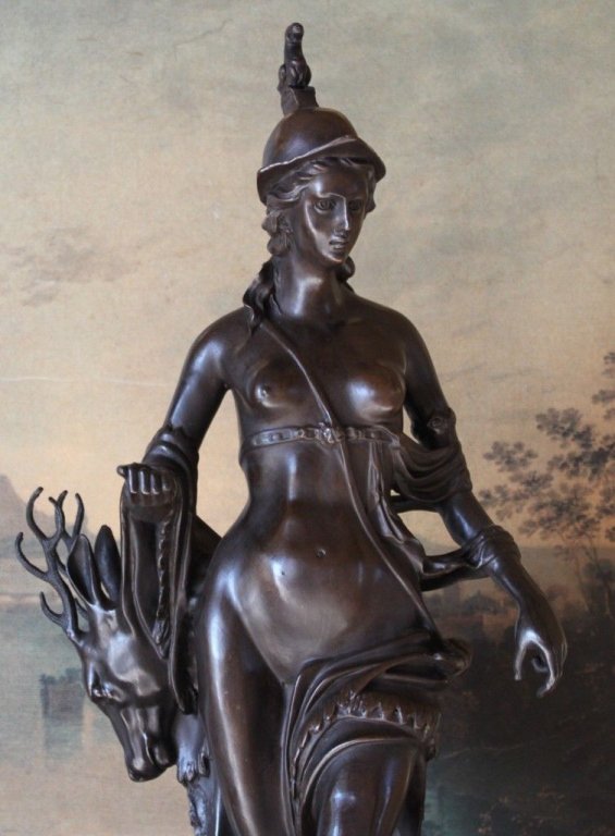 Mythological Greek Goddess Artemis Bronze Sculpture