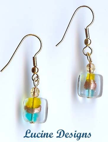 Lampwork Glass Earrings (#20010e)