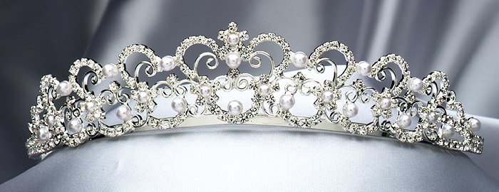 Silver / White Rhinestone TIara