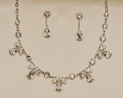 Silver Necklace and Earrings Set (Style # 928)