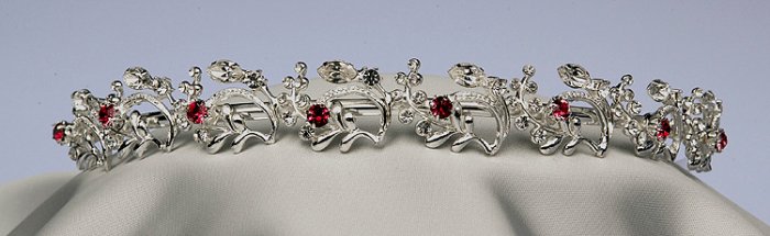 Ruby bridal Headpiece