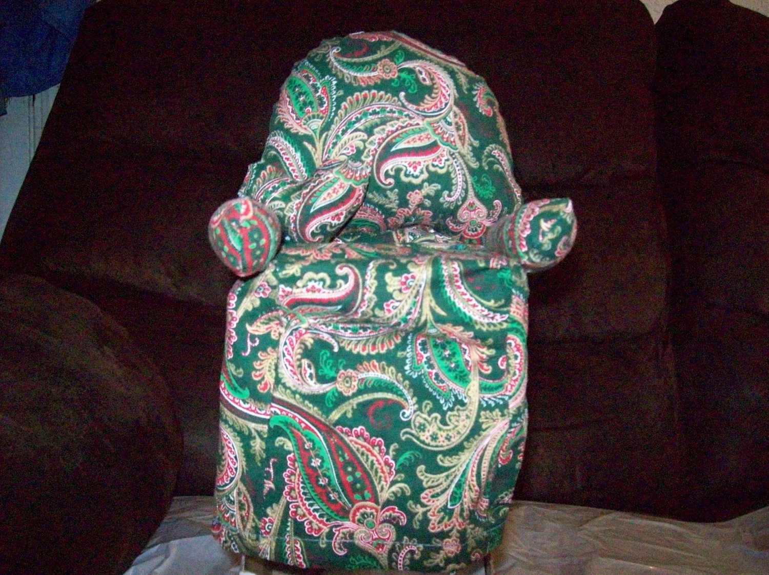 Handmade Green Paisley Chair Tissue Box Cover