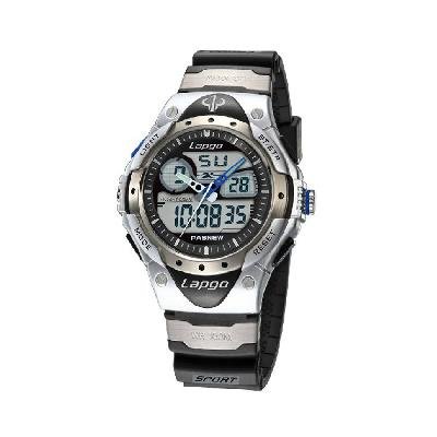 PASNEW Water-proof Dual Time Children Boys Girls Sport Watch