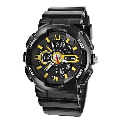 Unisex AK1383 Round Dial AL35 TPU Rubber Strap Waterproof Diving Watch New