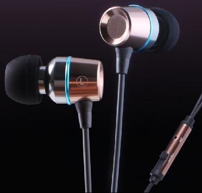 KingTime Coffee 3.5mm plug in-ear stereo TPE metal earphones for iphone, ipod, ipad,samsung