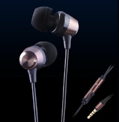 KingTime Coffee 3.5mm plug in-ear stereo PU metal earphones for iphone, ipod, ipad,samsung