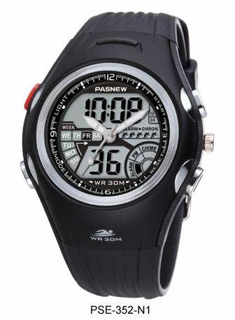 PASNEW Water-proof Boy and Girl Sport Watch Double Movement PSE-352