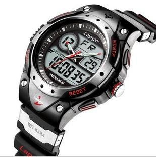 PASNEW Water-proof Dual Time Student Sport Watch