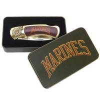 US Marines Knife in Metal Tin Collectible Collect Knive