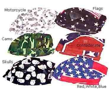 100 Percent Cotton Skull Caps - 5 Different Designs Cool Fashion