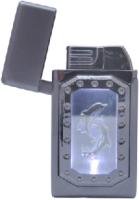 Green Flame Dolphin Lighter with Mirror Butane Refillable Lighters Awesome