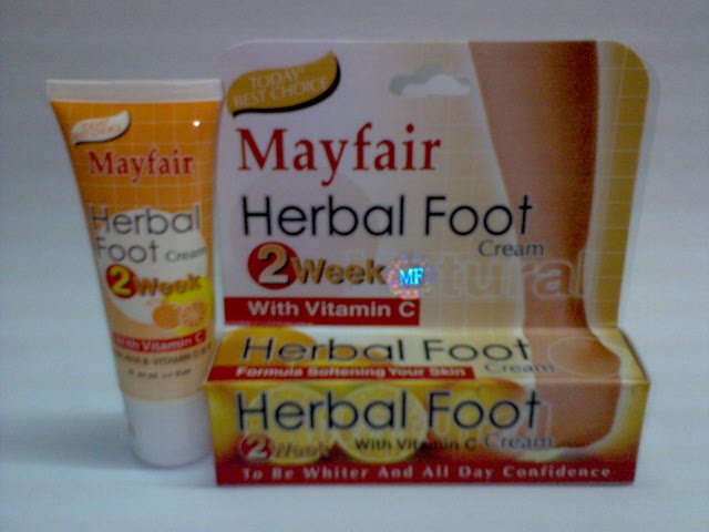 Mayfair Herbal Foot Cream w/ Vitamin C ~*results in 2 weeks*~ (2 tubes) FREE SHIPPING