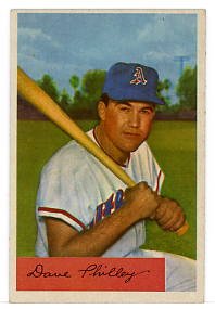 Dave Philley 1954 Bowman #163