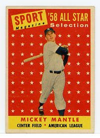 Mickey Mantle AS Topps 1958 #487